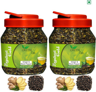 

Byahut Gold Ginger Black Papper Flavoured Green Tea Combo Ginger, Black Pepper Tea Plastic Bottle(400 g)