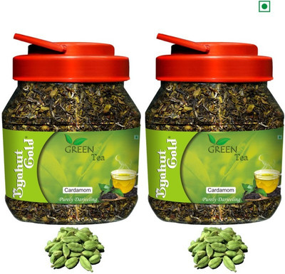 

Byahut Gold Cardamom Flavoured Green Tea Combo Cardamom Tea(400 g, Plastic Bottle)