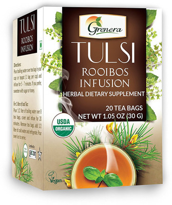

Grenera Tulsi Rooibos Infusion-20 Tea Bags/Box Tulsi Herbal Tea Bags Box(30 g)