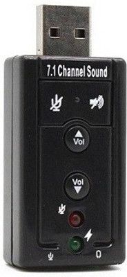 

technigent Virtual 7.1 Channel External USB Audio Adapter (Black) 7.1 USB Sound Card(Black)