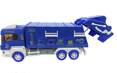 

Emob Large Garbage Dump Incredible Finishing Friction Truck Toy with Moving Body Parts for kids(Blue)