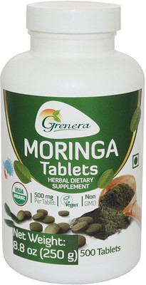 

Grenera Grenera Organic Moringa Tablets - 500 nos / Bottle - Certified Organic(250 g)