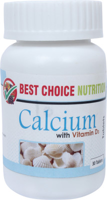 Best Choice Nutrition Calcium 500mg with Vitamin D3 250IU (30 Tablets)(30 No)