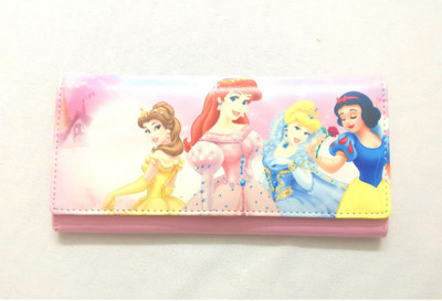 

Shopkooky Girls Multicolor Artificial Leather Wallet(6 Card Slots), Princess pink