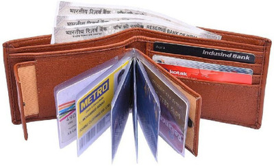 

CITRUSA Men Tan Artificial Leather Wallet(10 Card Slots)