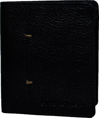 

Second May Men Black Genuine Leather Wallet(3 Card Slots), Black 1