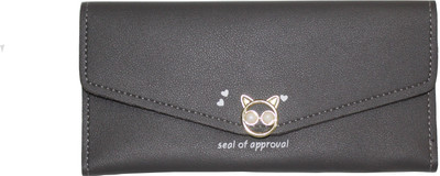 

Rang-e-Darbar Women Grey Genuine Leather, Fabric Wallet(1 Card Slot)