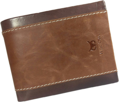 

WISE OWL Men Brown Genuine Leather Wallet(8 Card Slots), Brown & tan