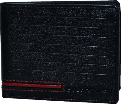

Second May Men Black Genuine Leather Wallet(7 Card Slots), Designer black