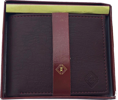 

Rk Men Brown Artificial Leather Wallet(5 Card Slots)