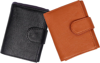 

Peacock Mundkar Boys Tan Artificial Leather Wallet(6 Card Slots), Black