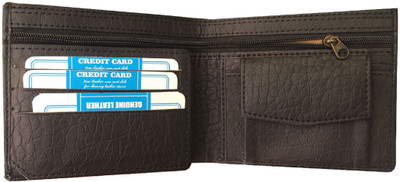 

Poland Boys Brown Artificial Leather Wallet(9 Card Slots), Black