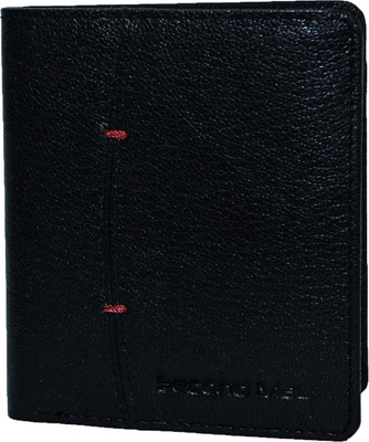 

Second May Men Black Genuine Leather Wallet(3 Card Slots), Black 2