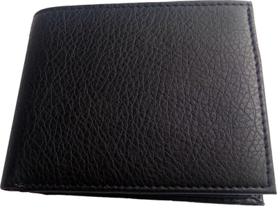 Zmystic Men Black Genuine Leather Wallet(7 Card Slots)