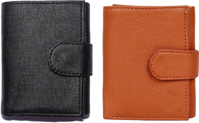 

Peacock Mundkar Men Tan, Black Artificial Leather Wallet(6 Card Slots), Black;tan
