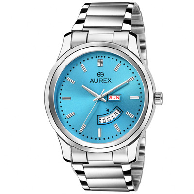 

AUREX AX-GR138-SKYC Sky-Blue Dial Day And Date Functioning Goy's Watch - For Men