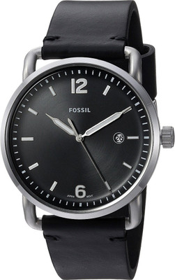

Fossil FS5406 Fossil The Commuter Three-Hand Date Black Leather Watch Watch - For Men