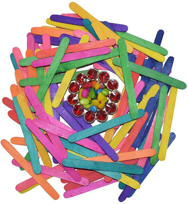 

Gurukripa ind Guru Kripa Industries New Ice Cream Stick / Project Stick Crafts Coloured Wooden Ice Cream Sticks (250 Pieces)