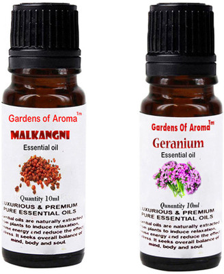 

Gardens Of Aroma Malkangani Essential Oil And Geranium Essential Oil(20 ml)