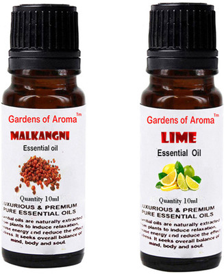 Gardens Of Aroma Malkangani Essential Oil And Lime Essential Oil(20 ml)