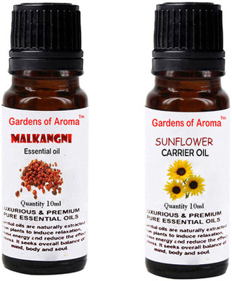 

Gardens Of Aroma Malkangani Essential Oil And Sunflower Carrier Oil(20 ml)
