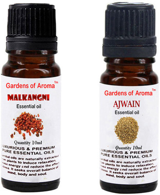 

Gardens Of Aroma Malkangani Essential Oil And Ajwain Essential Oil(20 ml)