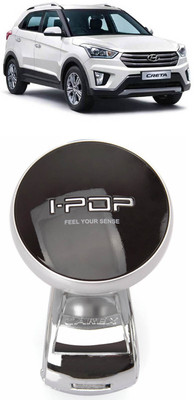 I Pop Plastic, Metal Car Steering Knob(Black, Silver)