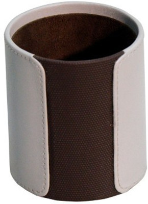 

Deco Dreamz 1 Compartments Leatherette Pen Holder, Desk Organizer(White)