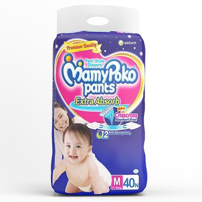 

MamyPoko Extra absorb pants Medium Size 40 pieces - M(40 Pieces)