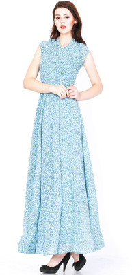 shaper Women Maxi Light Blue Full Length Dress