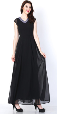 shaper Women Maxi Black Dress