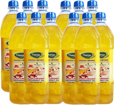 

THANJAI NATURAL Natural Cold Pressed Groundnut Oil 12000ml Groundnut Oil Plastic Bottle(12 x 1000 ml)