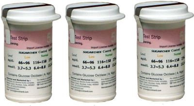 SugarChek Normal Blood Glucose Test Strips (pack of 150 strips) 150 Glucometer Strips