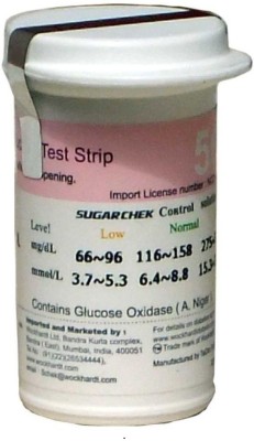 SugarChek Normal Blood Glucose Test Strips (pack of 50 strips) 50 Glucometer Strips