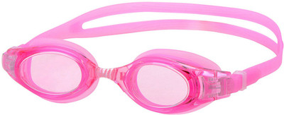 

HAWKISH ANTI FOG SILICONE SWIMMING GOGGLE+ EAR PLUGS+SOFT CARRY CASE (FOR ALL AGES) Swimming Goggles(Pink)