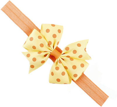 

ADS_Trendyzones Baby Headbands Hairband Grosgrain Ribbon Boutique Dotted Bow Bowknot for Girls Newborn Teens Infant Toddler hair band Head Band, Hair Band(Yellow)