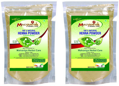 

Malvaniya Herbal Care Natural Henna Leaves (LAWSONIA INERMIS) Powder PACK OF 2 (454 g) Hair Color(Green)