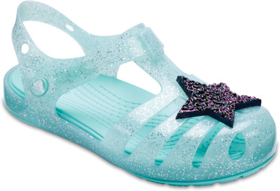 

Crocs Girls Velcro Strappy Sandals(Light Blue, Black