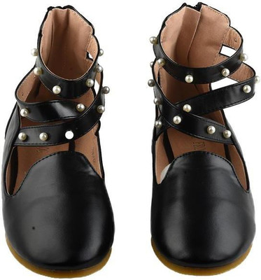 

L.K.Vyapaar Pvt Ltd Girls Strap Ballerinas(Black