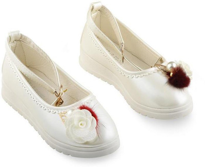 

L.K.Vyapaar Pvt Ltd Girls Strap Ballerinas(White