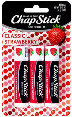 

Chapstick Skin Protectant Flavored Lip Balm Strawberry(Pack of: 3, 4 g)