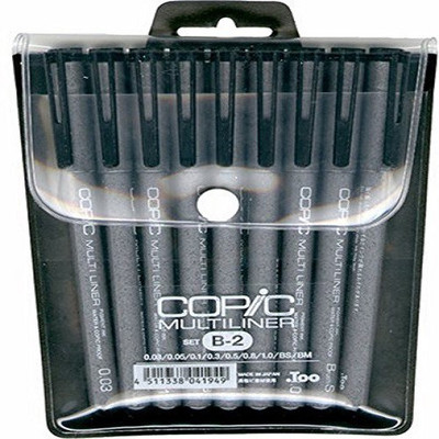 

Copic Multiliner Black Set B2(Set of 9, Black)