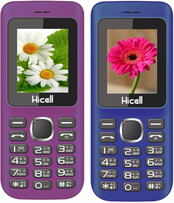 

Hicell C5 Combo of Two Mobiles(Violet & Dark Blue)