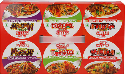 

Nissin Tangy Tomato, Mazedaar Masala, Veggi Manchow - Combo Cup Noodles 420 g(Vegetarian)