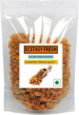 

Ecstasy 100 % Fresh golden Raisins / Kishmish Raisins(900 g, Pouch)
