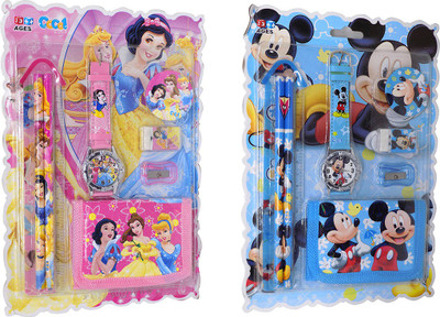 

Majik Pencil Box Cartoon Art Plastic Pencil Boxes(Set of 16, Blue, Pink)