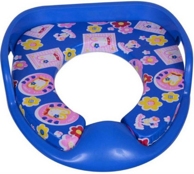 

aroraonlinetraders Cushioned Potty Training Seat with Baby Print n Handle Bars (Blue) Potty Seat (Blue) Potty Seat(Blue)