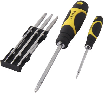 

Tuftul TUF1153 Interchangeable, 10 Pieces Standard Screwdriver Set, Black;yellow