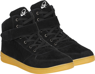 

MOU CASUAL LONG SUEDE BOOT Boots For Men(Black, Gold