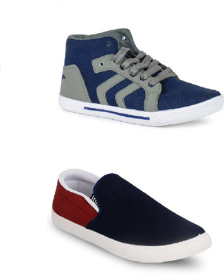

STYLIVO Combo Pack Of Sneaker Shoes With Loafer For Men Casuals For Men(Blue, Grey, Maroon